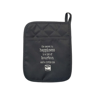 Bourbon the Secret to Happiness Pot Holder