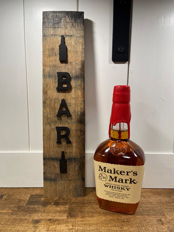 Bar Barrel Stave Sign