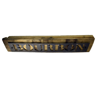 Bourbon Barrel Metal Stave Sign Horizontal