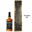 Reclaimed Barrel Stave Wall Sign with Metal Whiskey Cutout