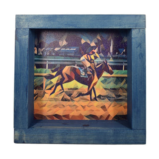 Derby Horse Trot Deco Shadowbox Art