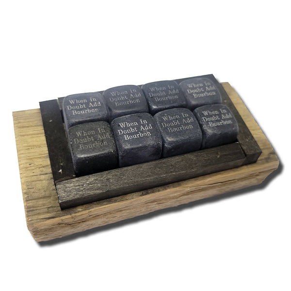 When in Doubt Add Bourbon Whiskey Stones and Stave Set
