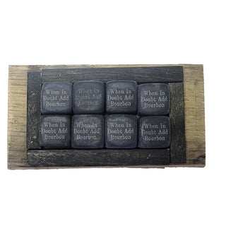 When in Doubt Add Bourbon Whiskey Stones and Stave Set