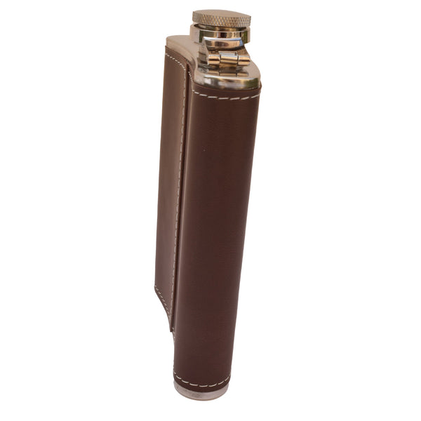 Frank Sinatra Quote Leather Flask