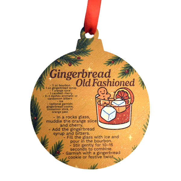 Gingerbread Old Fashioned Recipe Ornament