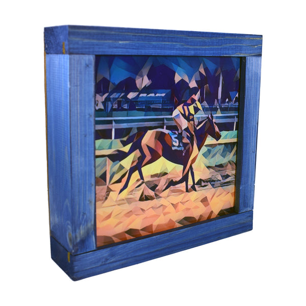 Derby Horse Trot Deco Light Up Shadowbox