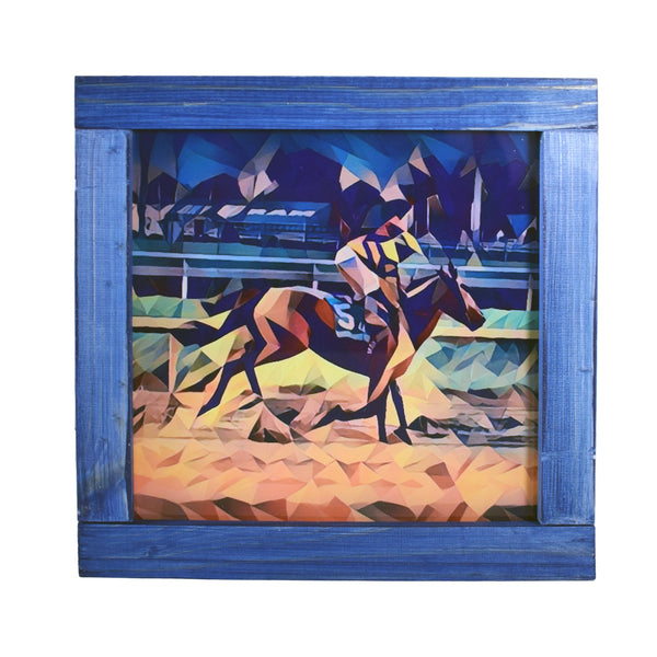 Derby Horse Trot Deco Light Up Shadowbox