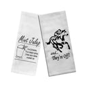 Derby Party Tea Towels Set of 2 - Mint Julep Recipe & And They're Off