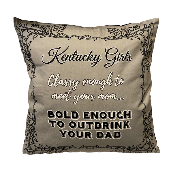 Kentucky Girl Classy and Bold Throw Pillow