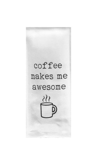 Coffee Makes Me Awesome Tea Towel