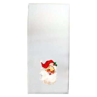 Vintage Santa Christmas Color Tea Towel