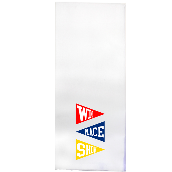 Win Place Show Printed Color Tea Towel