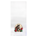 Derby Horse Head with Roses Printed Color Tea Towel