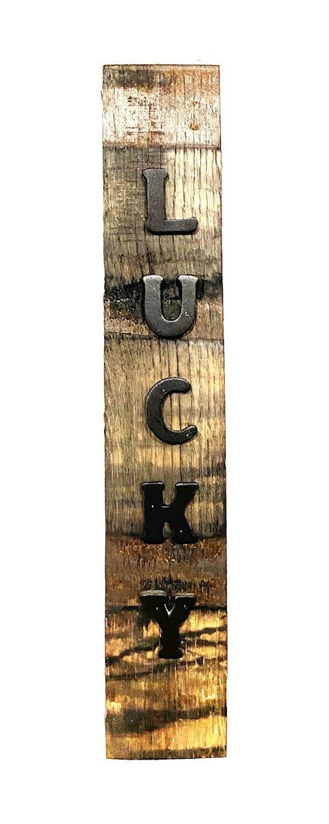 Lucky Barrel Stave Sign