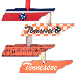 Tennessee Wooden Ornament Four Pack Bundle