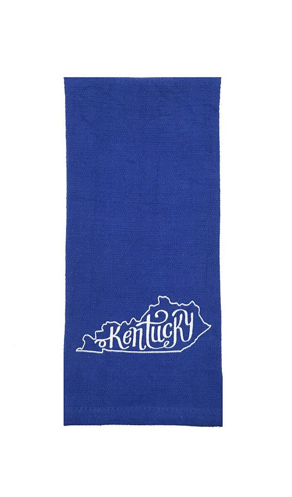 Kentucky Script Tea Towel in Blue